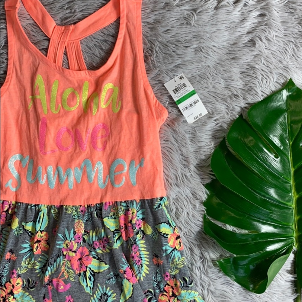 NWT Epic threads girls aloha summer floral dress L